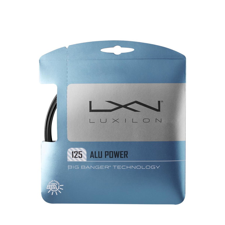 Besaitung mit Tennissaite Luxilon Alu Power 1.25 (Haltbarkeit+Power) schwarz